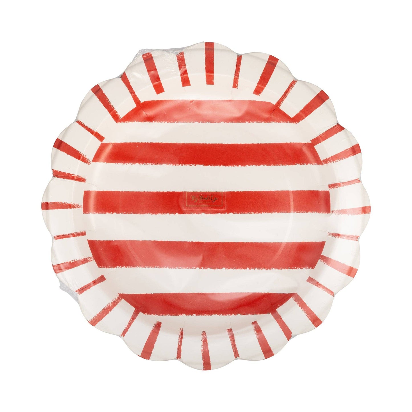 SSP1242 - Red Striped Paper Plate - 11"