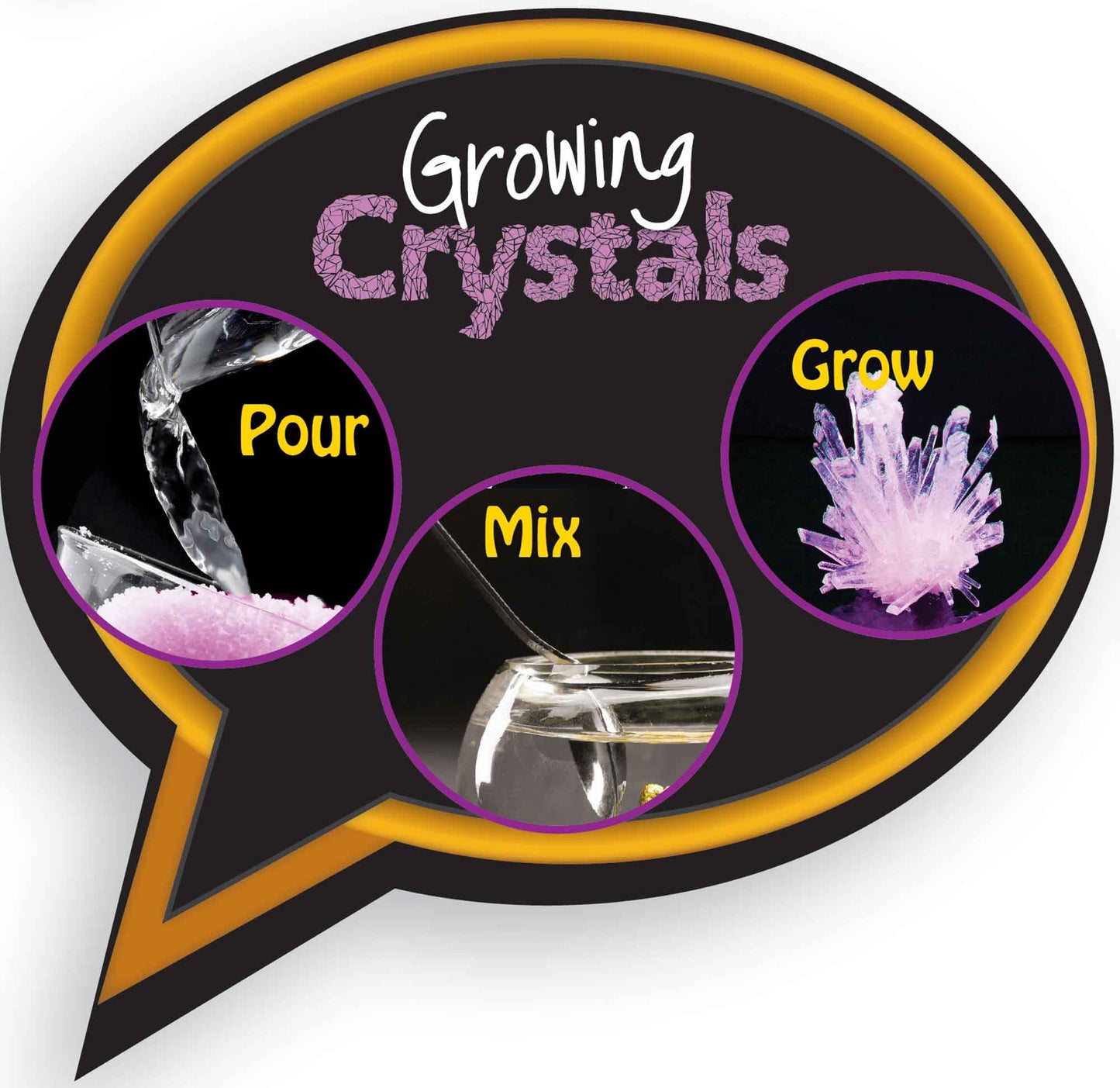 Growing Crystals in Scientific Test Tube