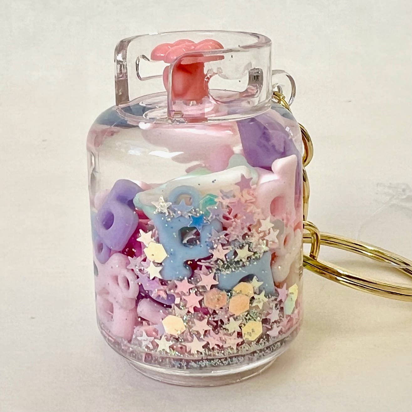 LETTER FLOATY KEY CHARM
