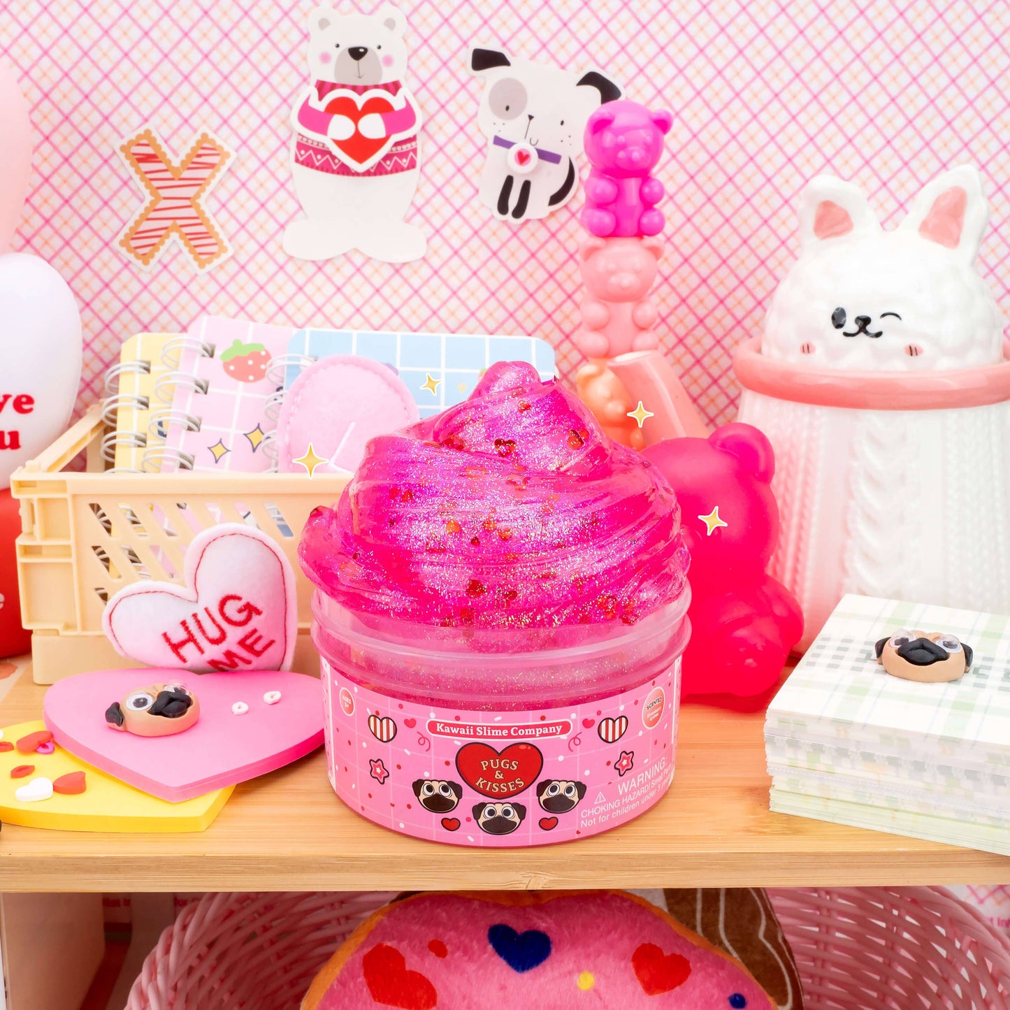 Pugs & Kisses Clear Signature Dome™ Slime (4pcs/case)