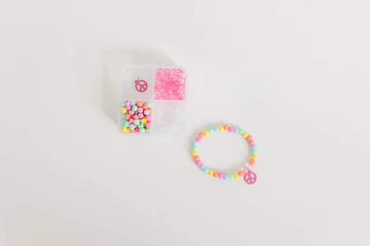 Mini Groovy Goals DIY Craft Kit, Peace Birthday Bracelet Kit