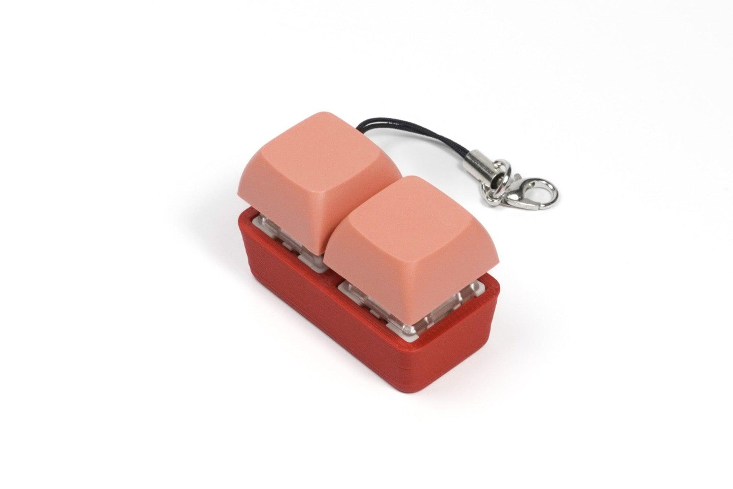 2 Key Mechanical Keyboard Fidget Keychain - Two-Tone Series