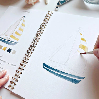 Seaside watercolor workbook