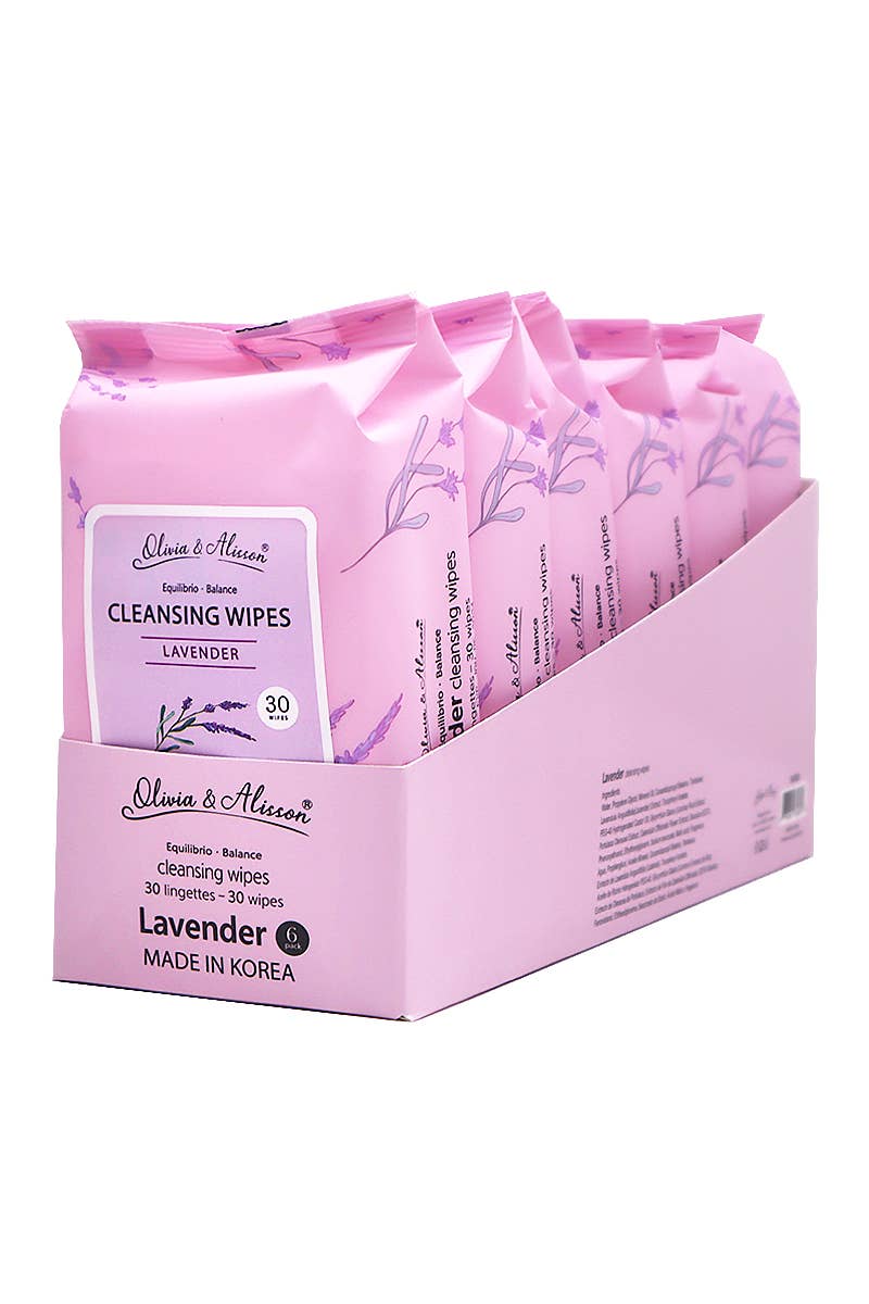 Makeup She MIT008 Cleansing Wipes Lavender - 6pc