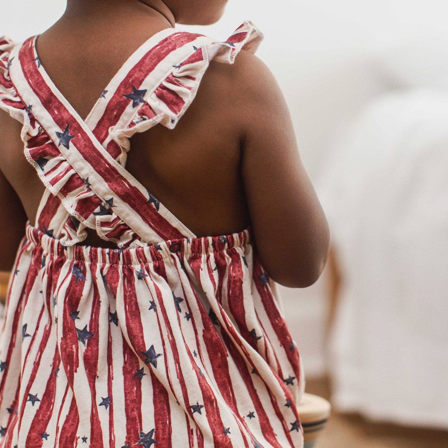 Stars & Stripes Baby Girl Bubble Romper