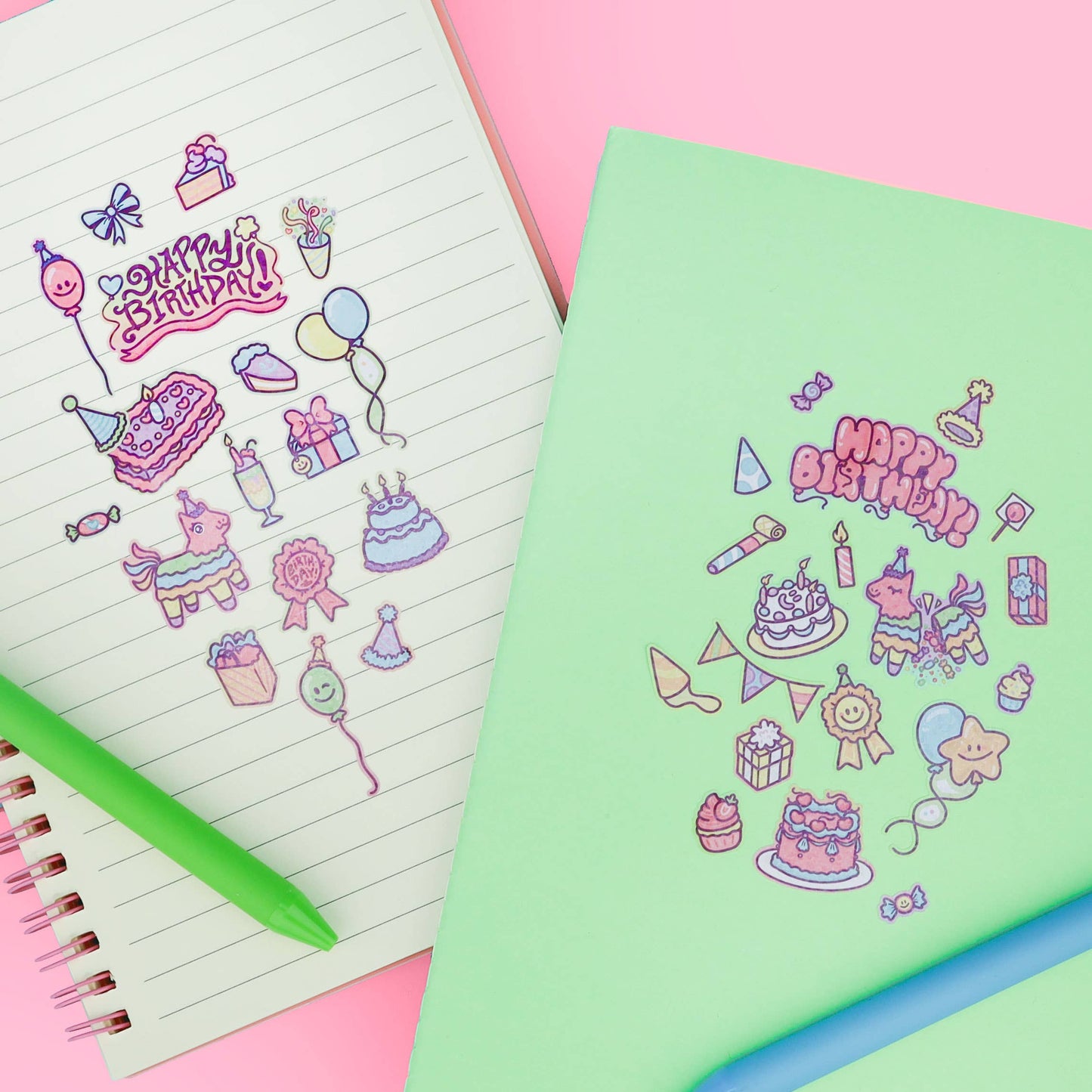 Birthday Stuff Vinyl Sticker Sheet