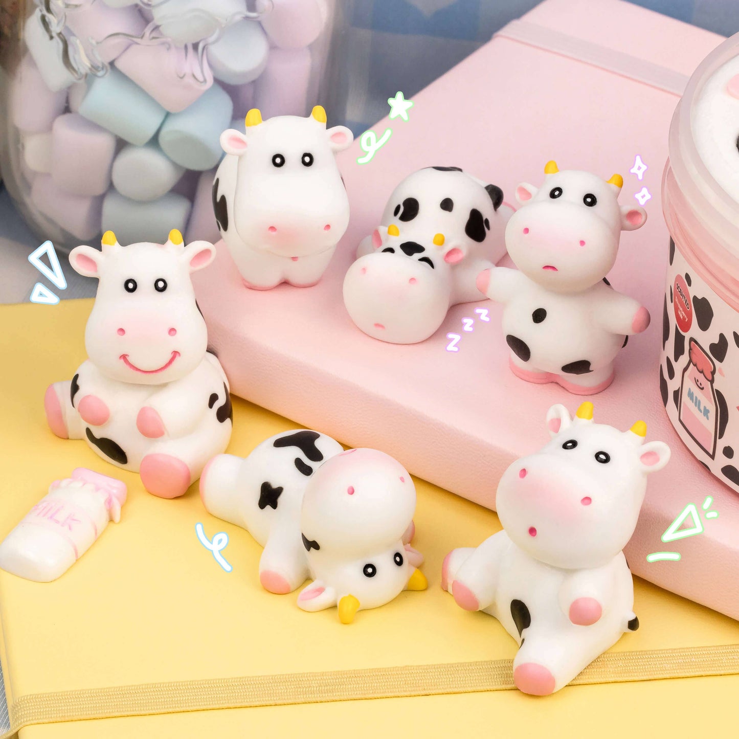 Straw-Dairy Cow 2 Slimes in 1 (4pcs/case)