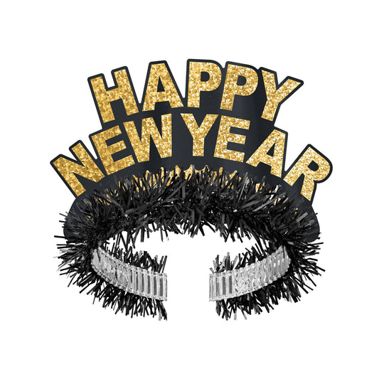 Pkgd Black & Gold HNY Regal Tiaras