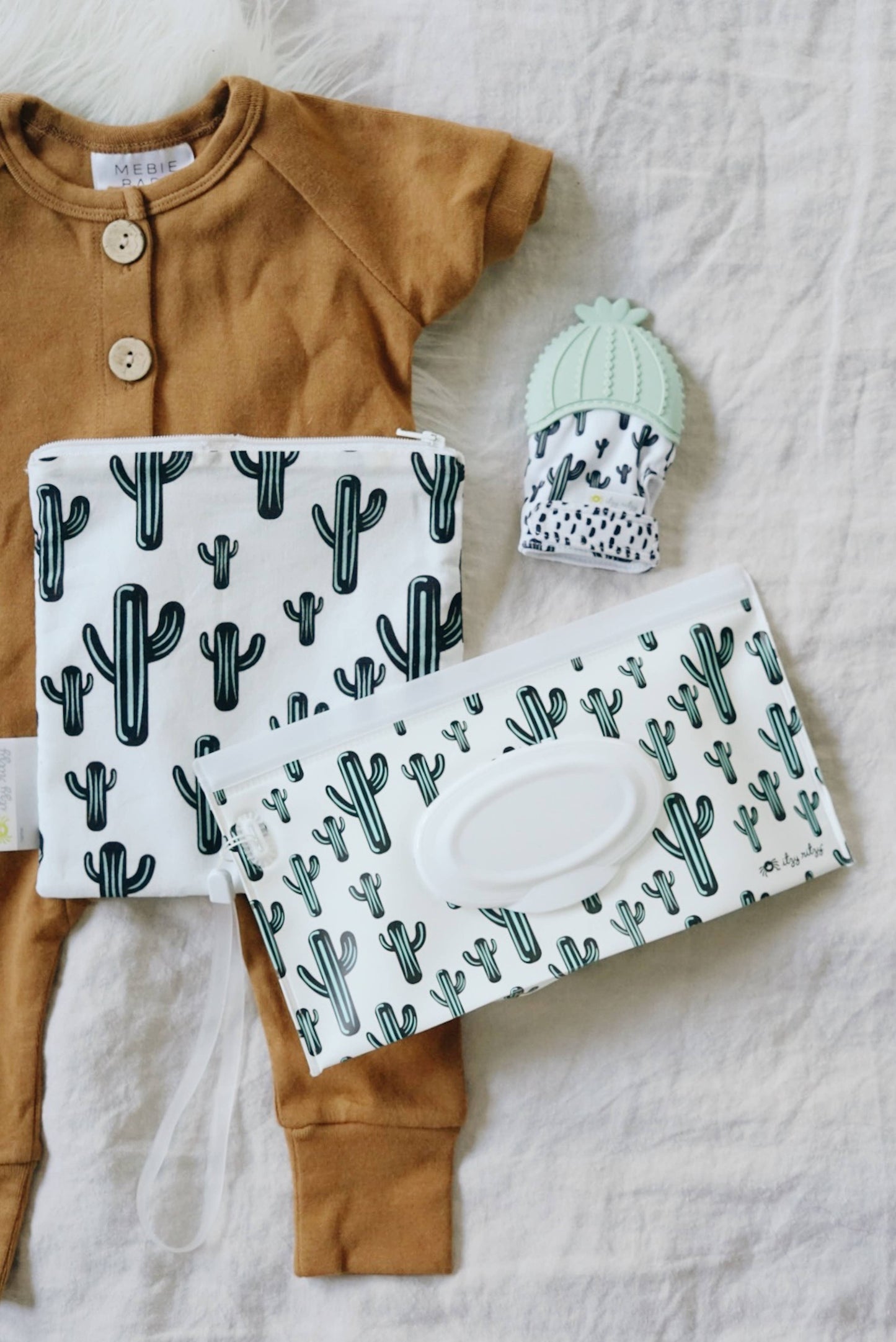 Itzy Mitt™ Silicone Teething Mitts: Lilac Dino