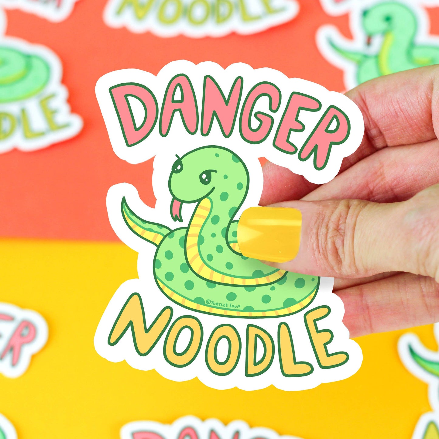 Danger Noodle Snake Funny Water Bottle Vinyl Sticker