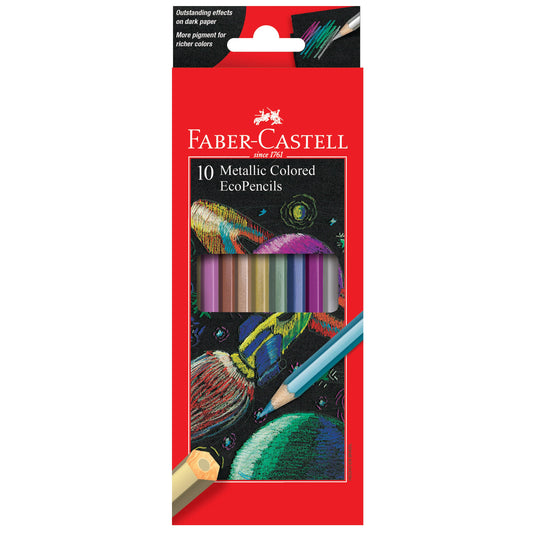 10 Count Metallic Color Pencils Set for Kids EcoPencils