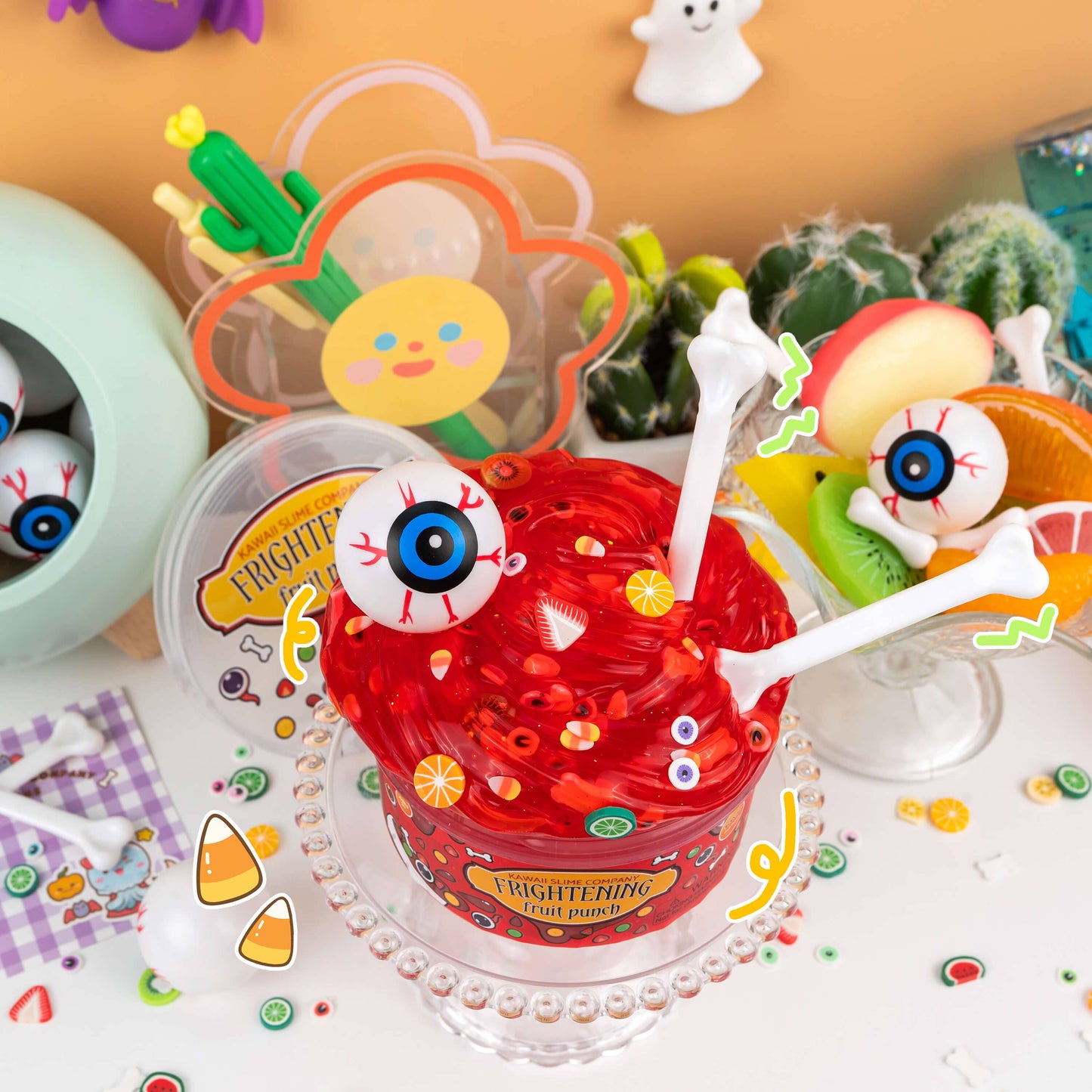 Frightening Fruit Punch Clear Slime