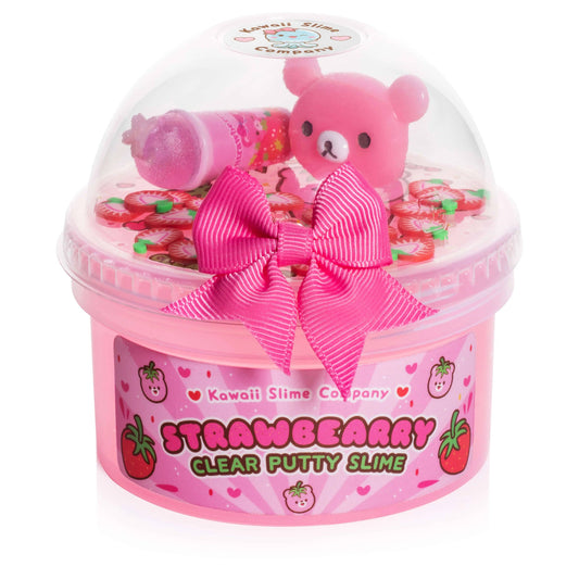 Straw-Bearry Putty Clear Slime (4pcs/case)