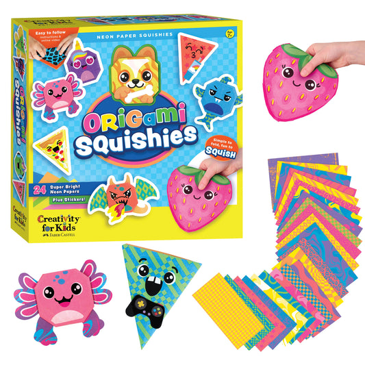 Origami Squishies - Stuffed Origami Paper Craft Kit for Kids