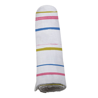 Watercolor Stripe Cotton Swaddle