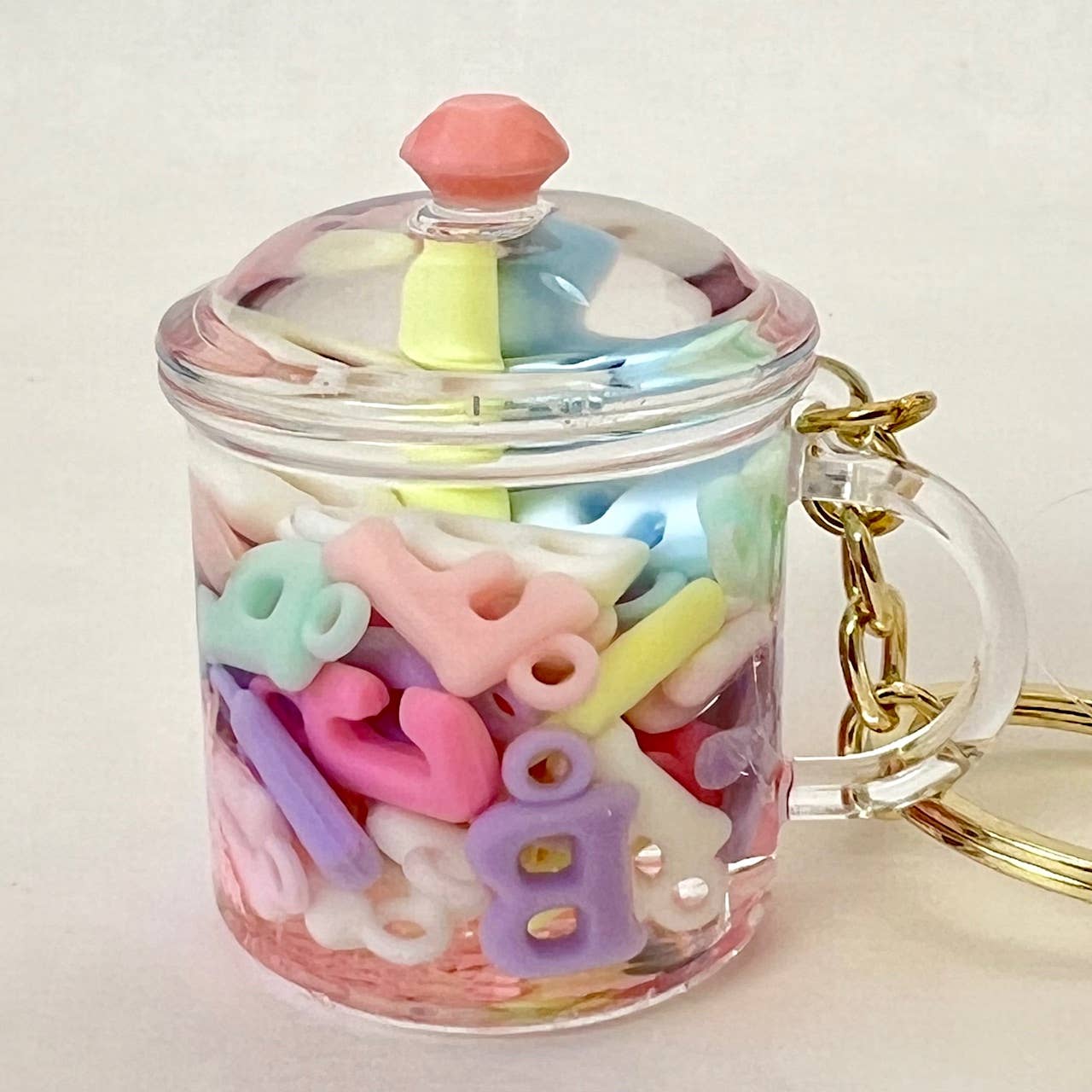 LETTER FLOATY KEY CHARM