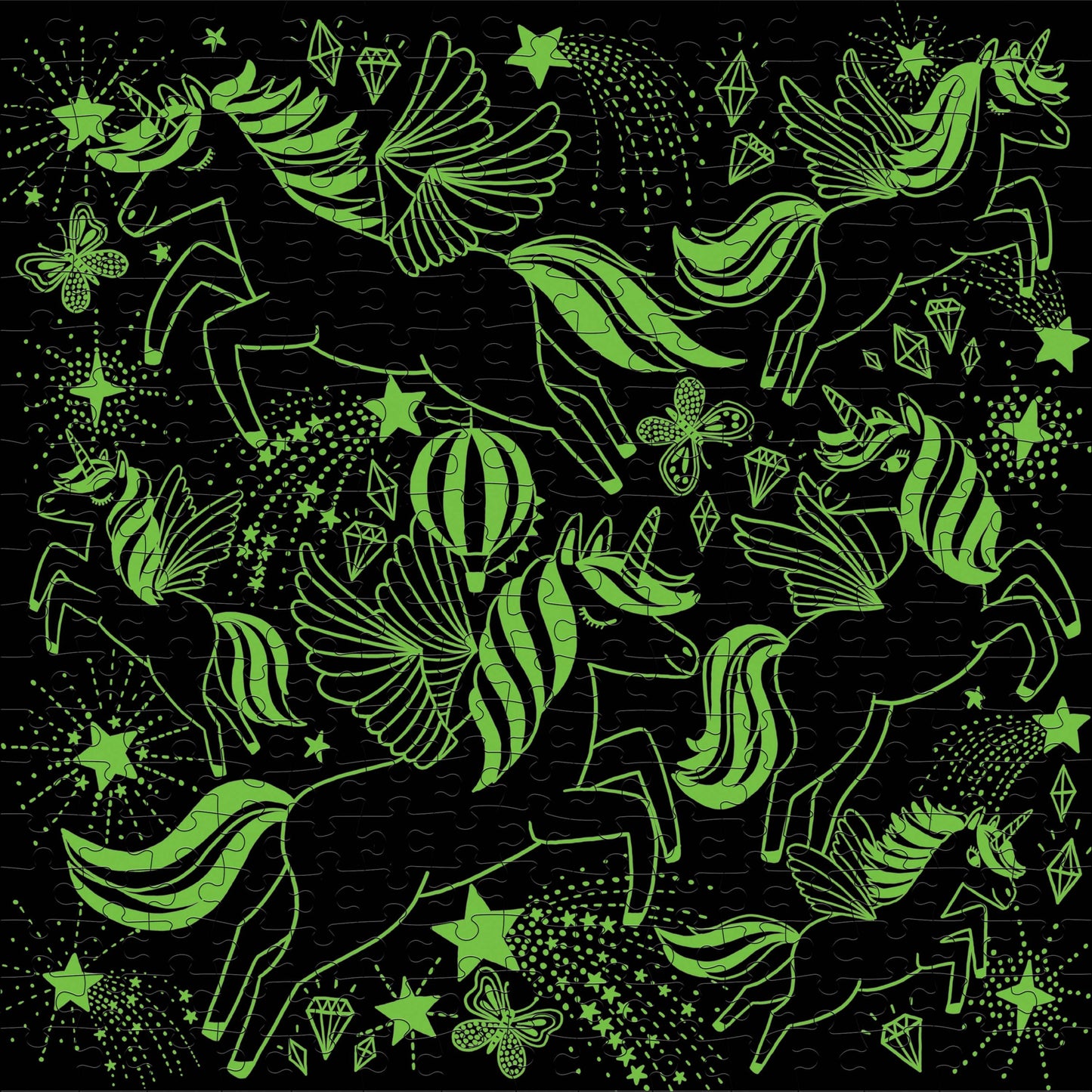 Unicorns Illuminated 300 Piece Glow in the Dark Puzzle