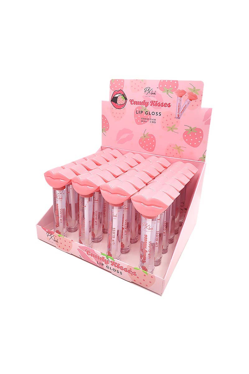 PxLook S-478 Candy Kisses Lip Gloss - 24pc