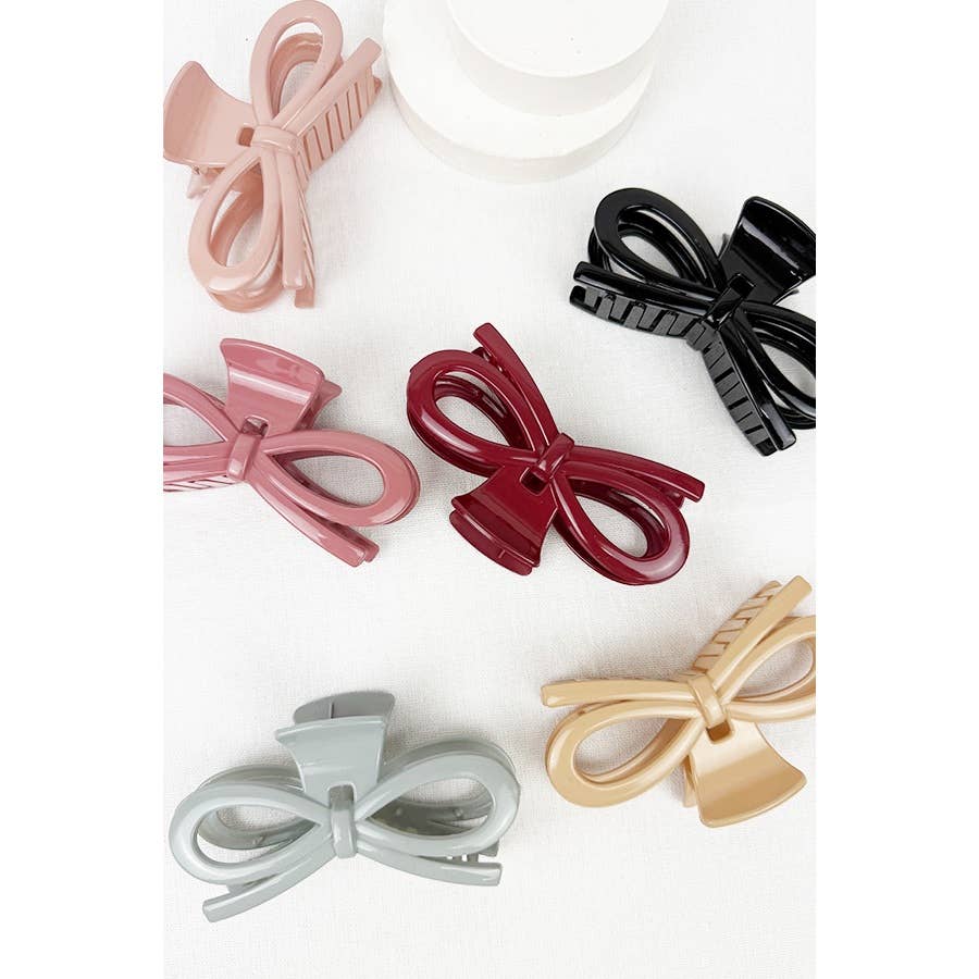 Knotted Bow Soft Tone Matte Hair Claw