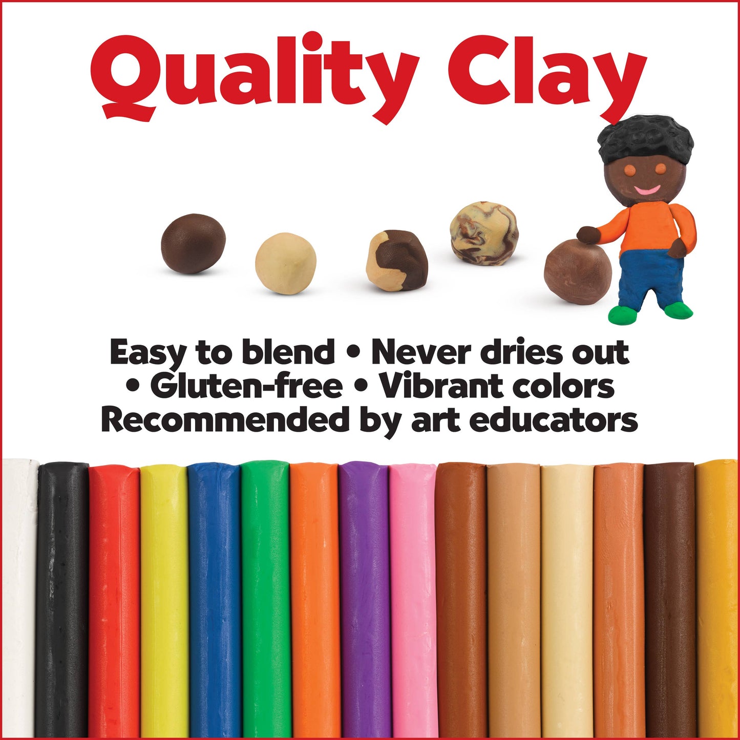 World Colors - 15 Modeling Clays with Skin Tones for Kids