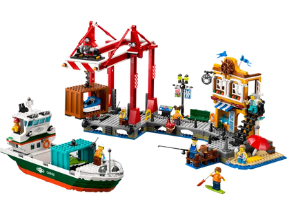 60422 Seaside Harbor with Cargo Ship