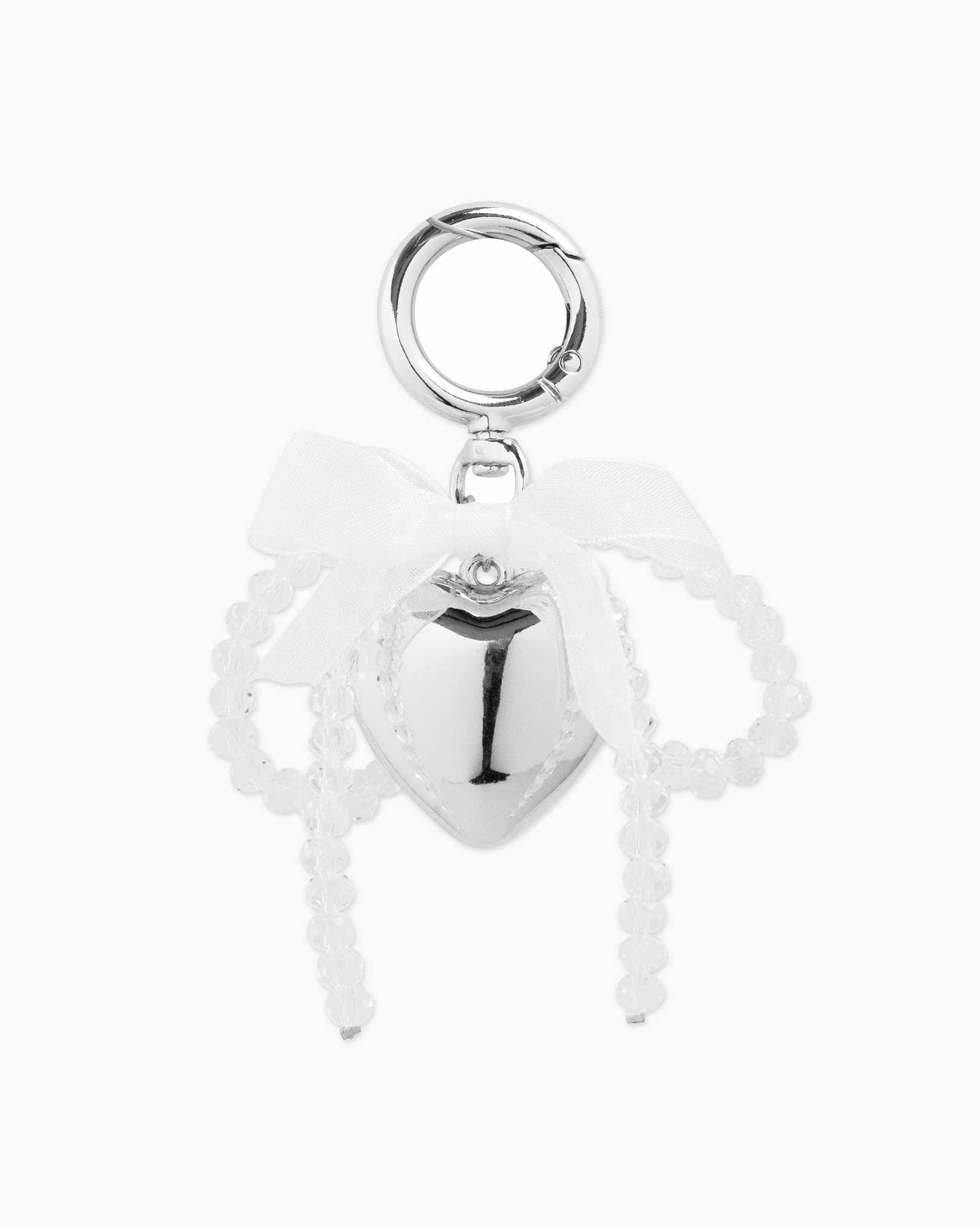 Heart Bow Croquette Bag Charm Keychain