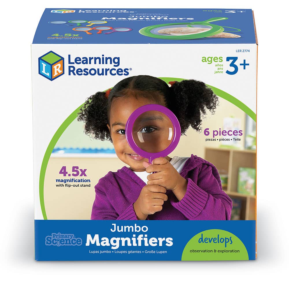 Primary Science™ Jumbo Magnifiers, Set of 6 (without stand)