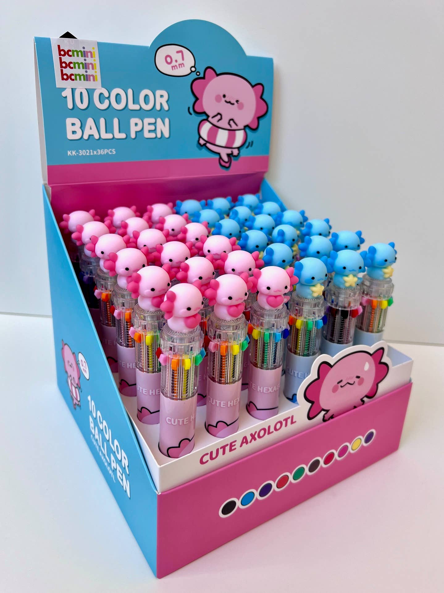 23035 Axolotl 10-Color Retractable Ball Pen-36