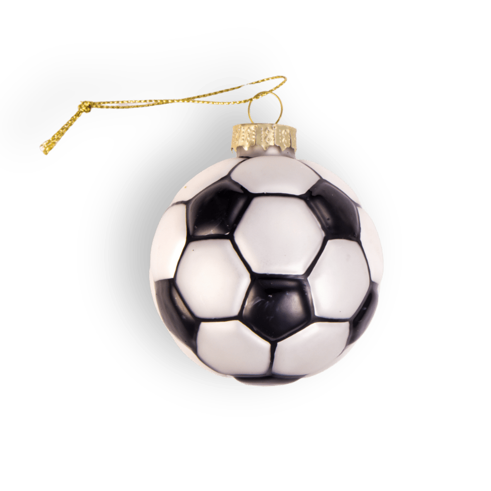Soccer Ball, Vintage Glass Handmade Sport Christmas Ornament 2025