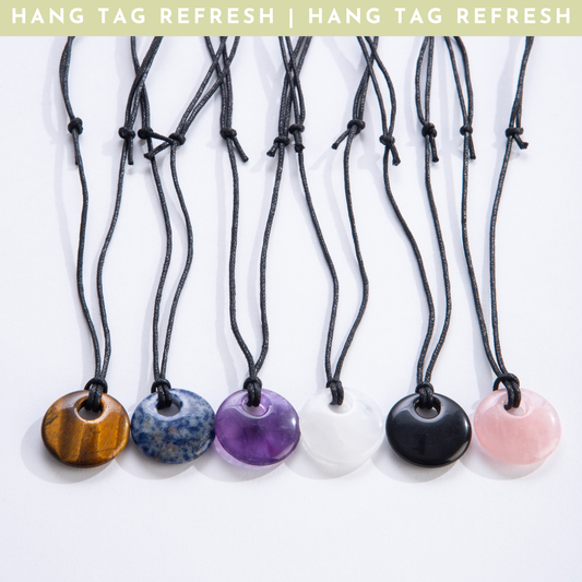 Circle Stone Pendants