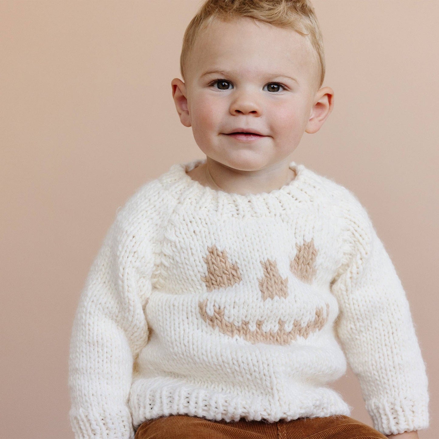 Jack-o-lantern Sweater Cream Halloween Fall Costume Baby Kid