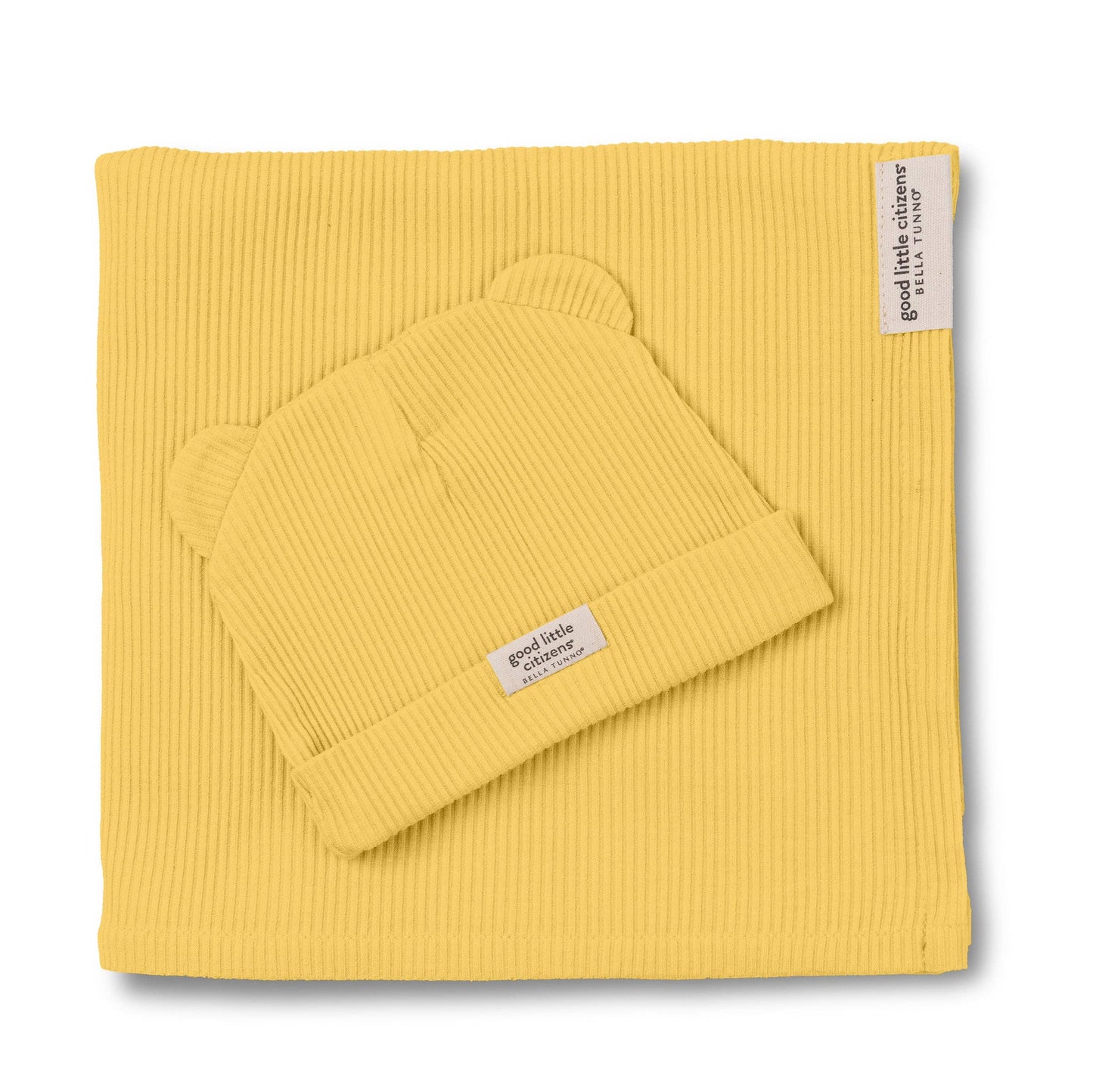 Sunshine Rib Swaddle & Beanie Set