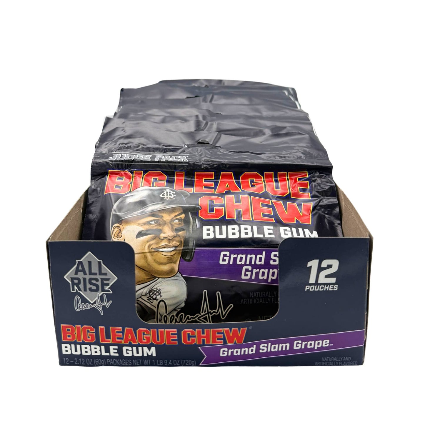 Big League Chew Grand Slam Grape/Aaron Judge, 12ct Pouch