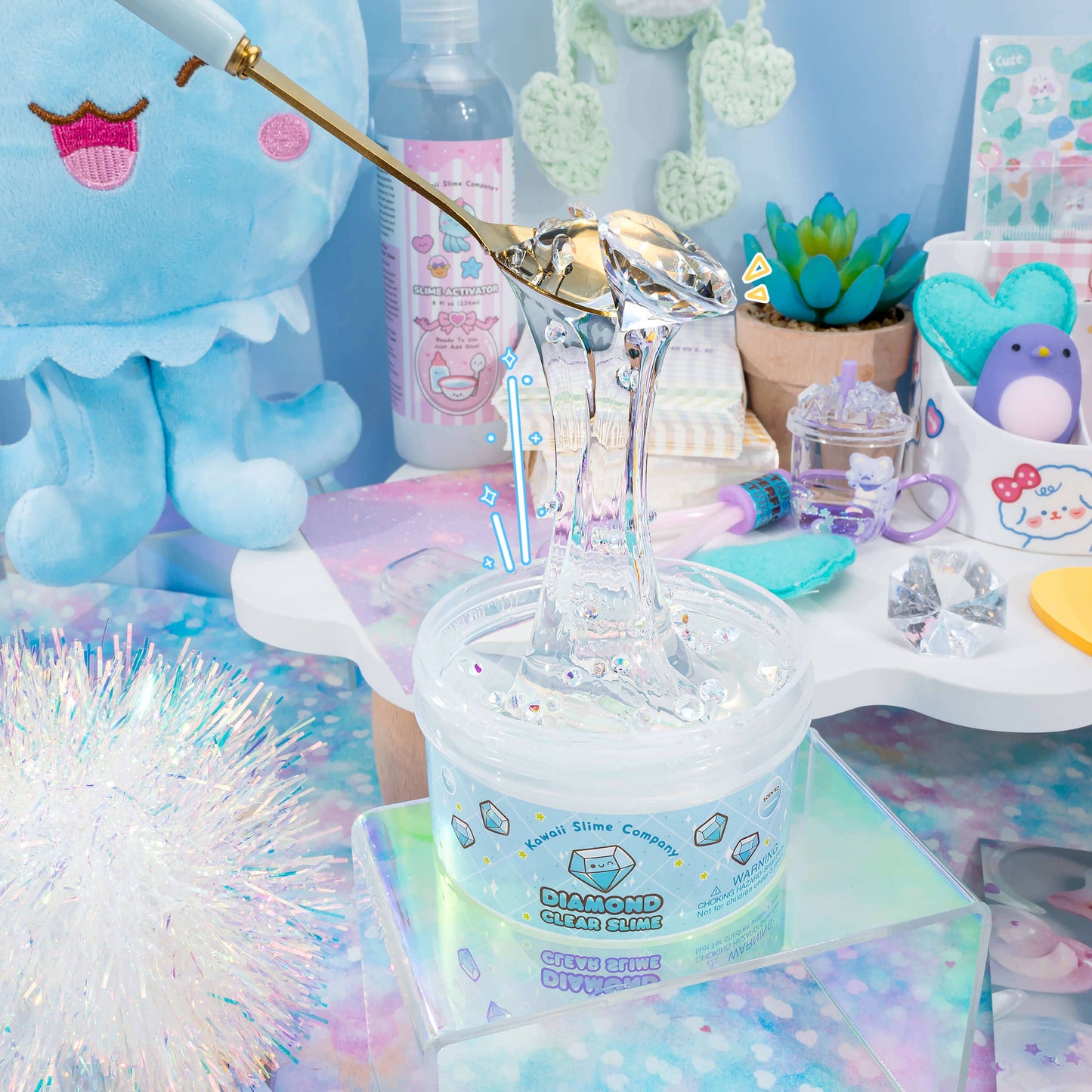 Diamond Clear Putty Slime (4pcs/case)