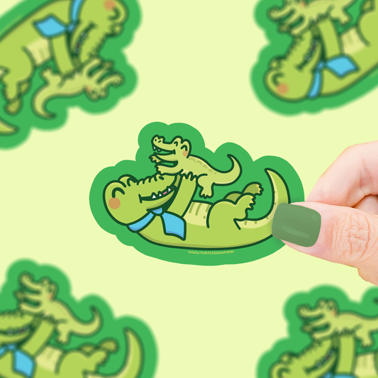 Papa Alligator | Fathers Day | Dad | Vinyl Sticker