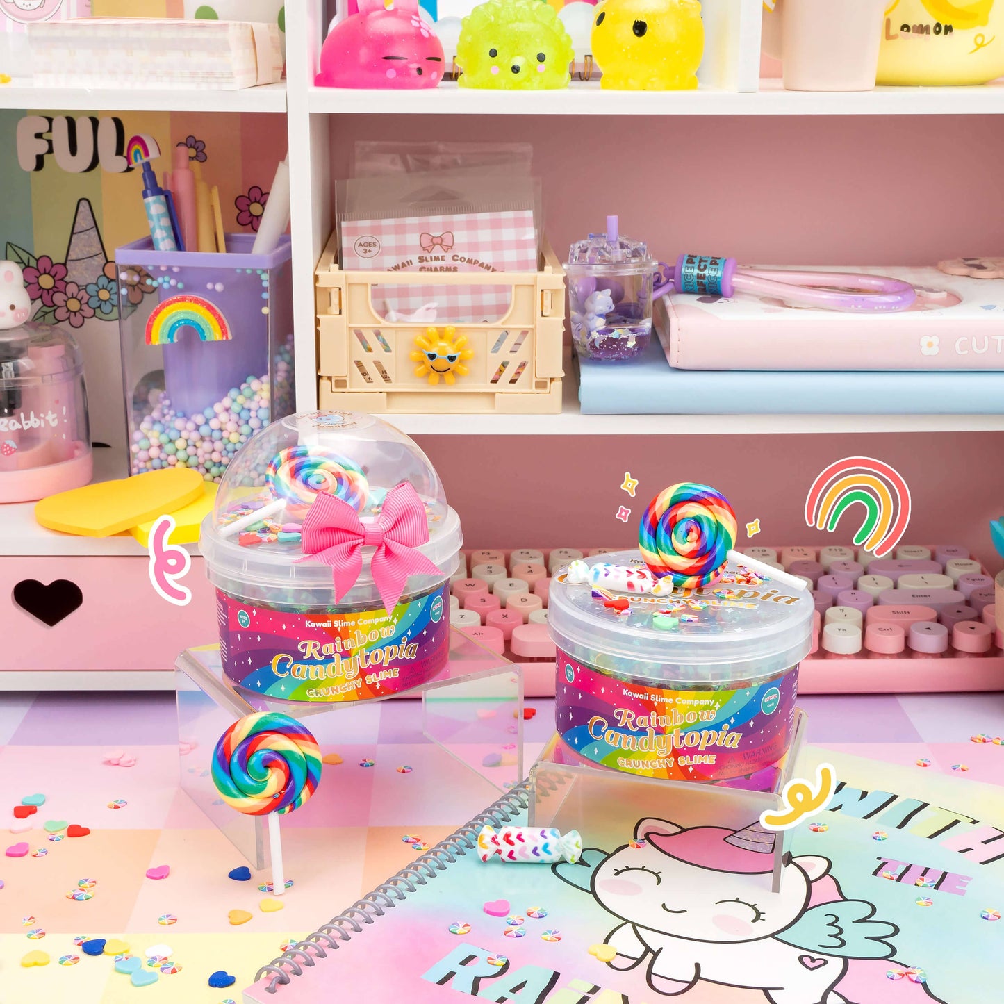 Rainbow Candytopia Crunchy Slime (4pcs/case)