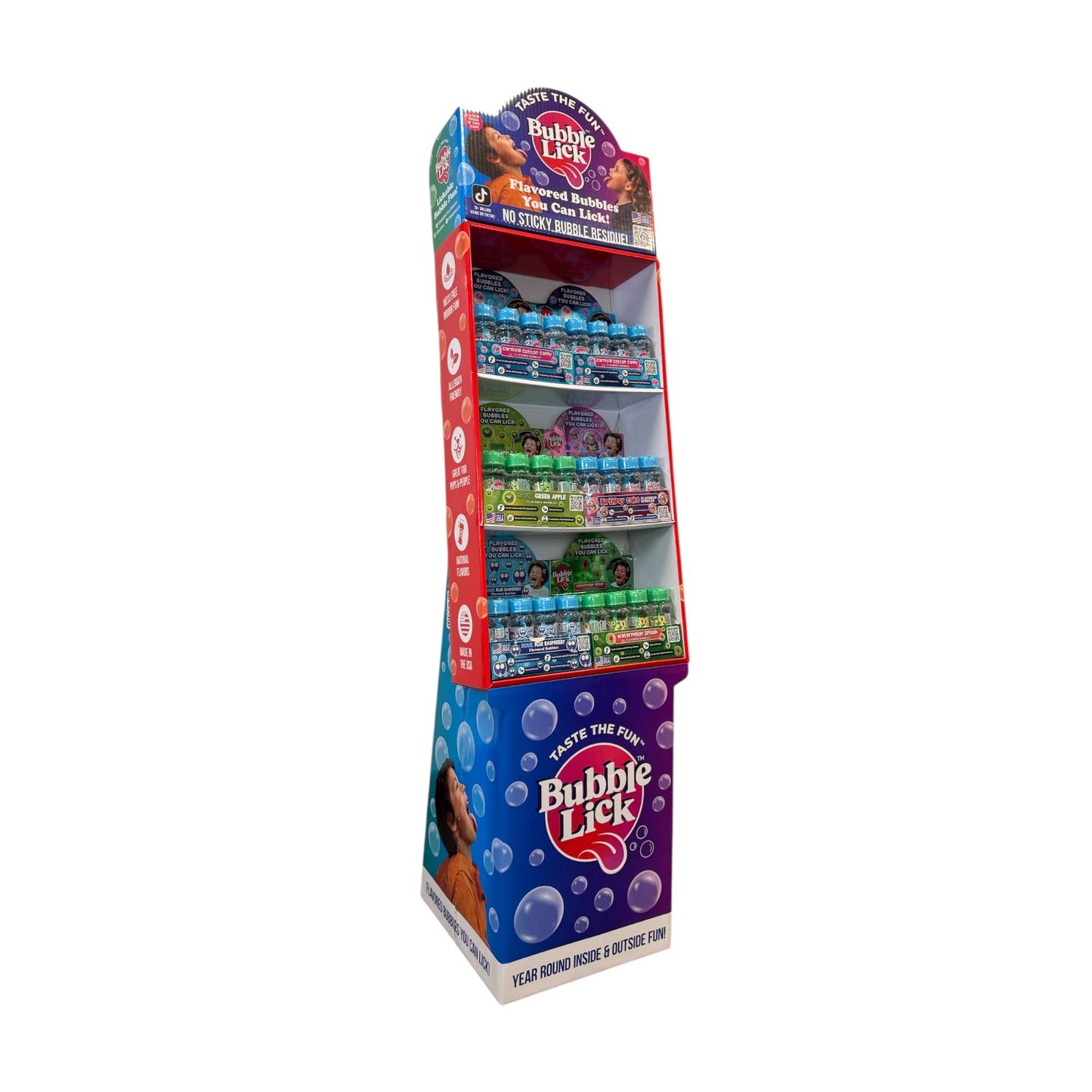 BubbleLick Pre-Filled Floor Display