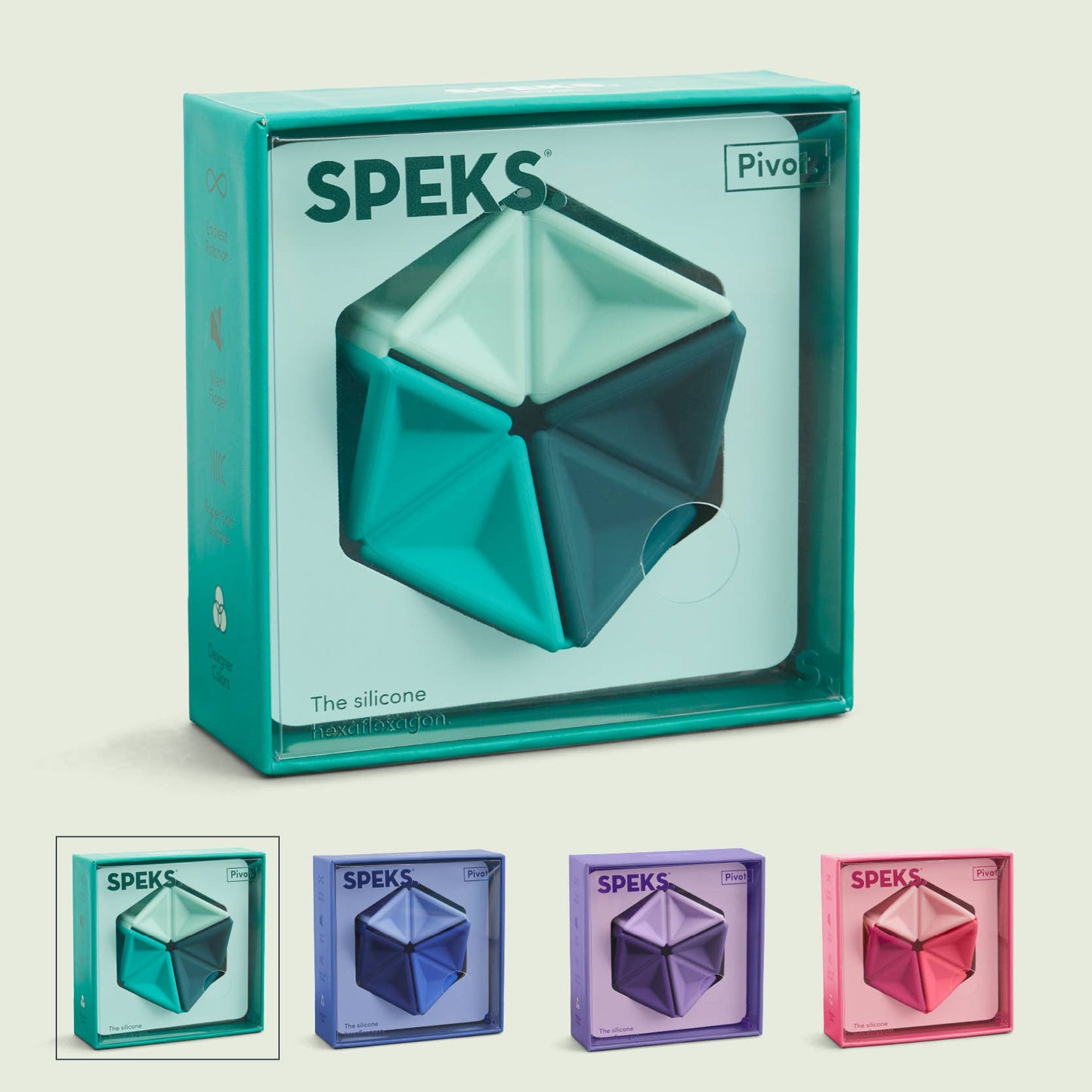 Pivot Silicone Flexagon Single Color Case Pack