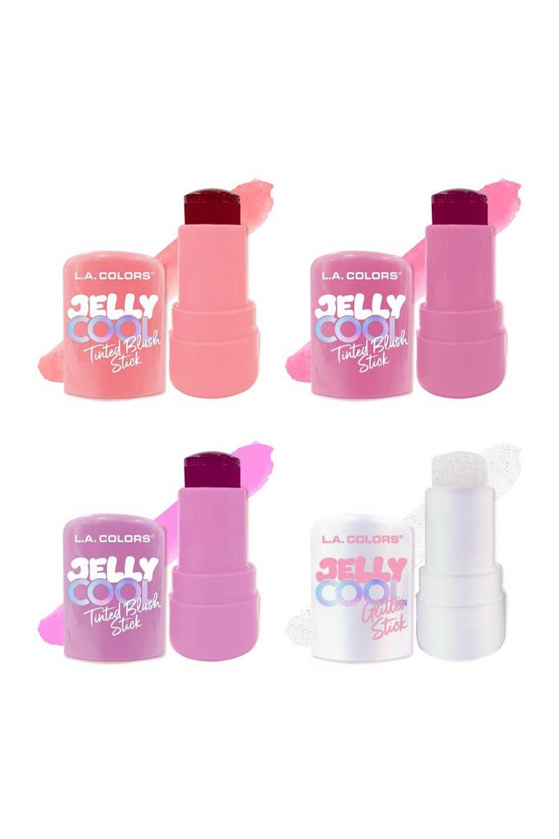 LA Colors CPD820 Jelly Tinted Blush & Glitter Sticks - 24 pc