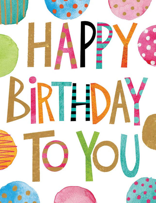 Happy Birthday Text Gift Enclosure