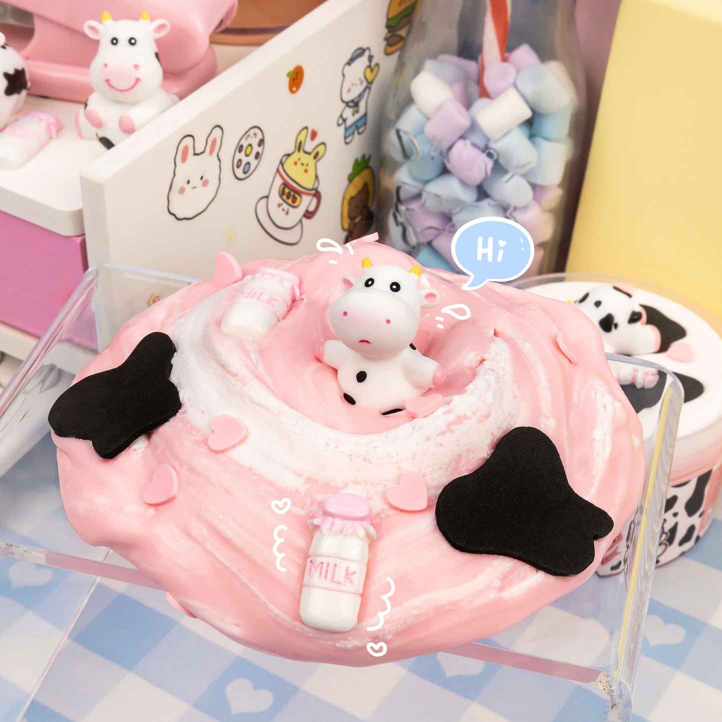 Straw-Dairy Cow 2 Slimes in 1 (4pcs/case)