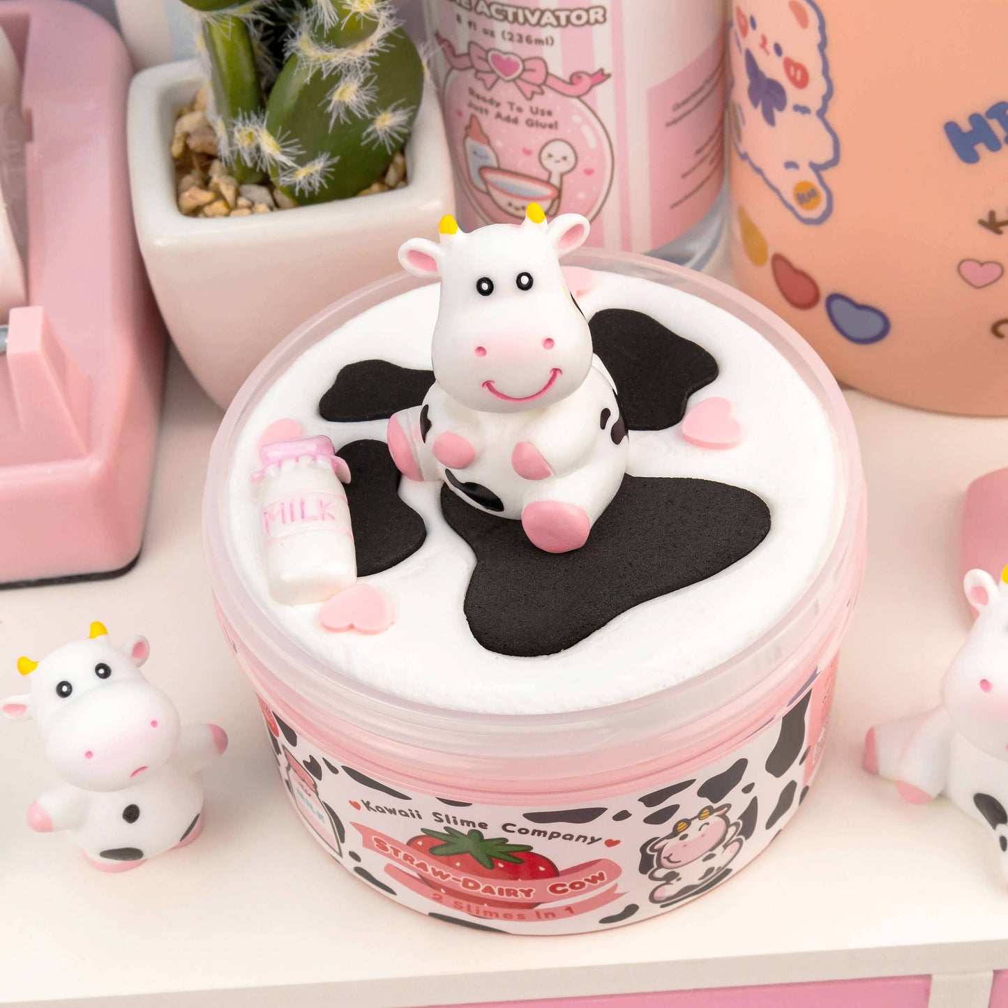 Straw-Dairy Cow 2 Slimes in 1 (4pcs/case)