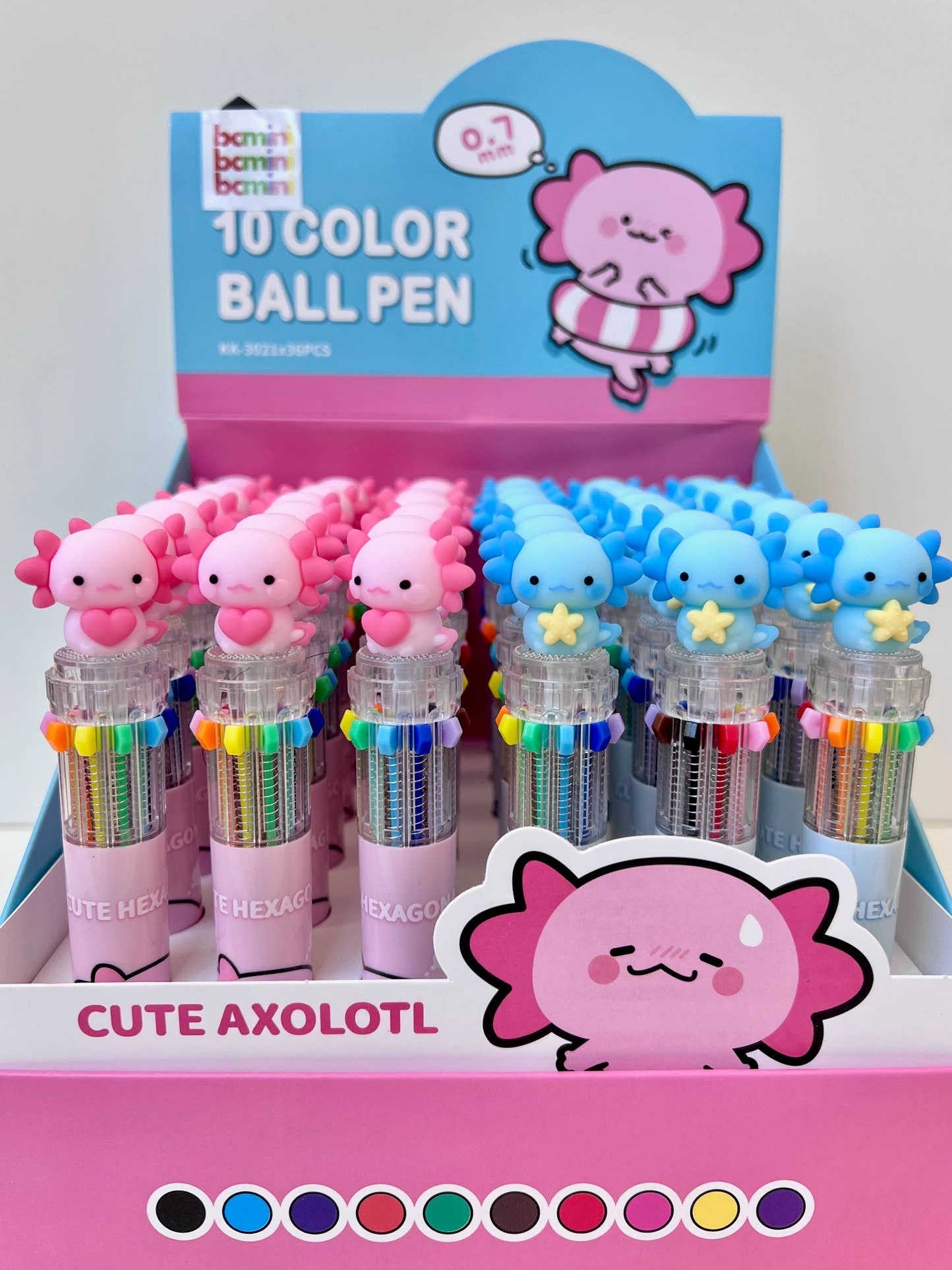 23035 Axolotl 10-Color Retractable Ball Pen-36
