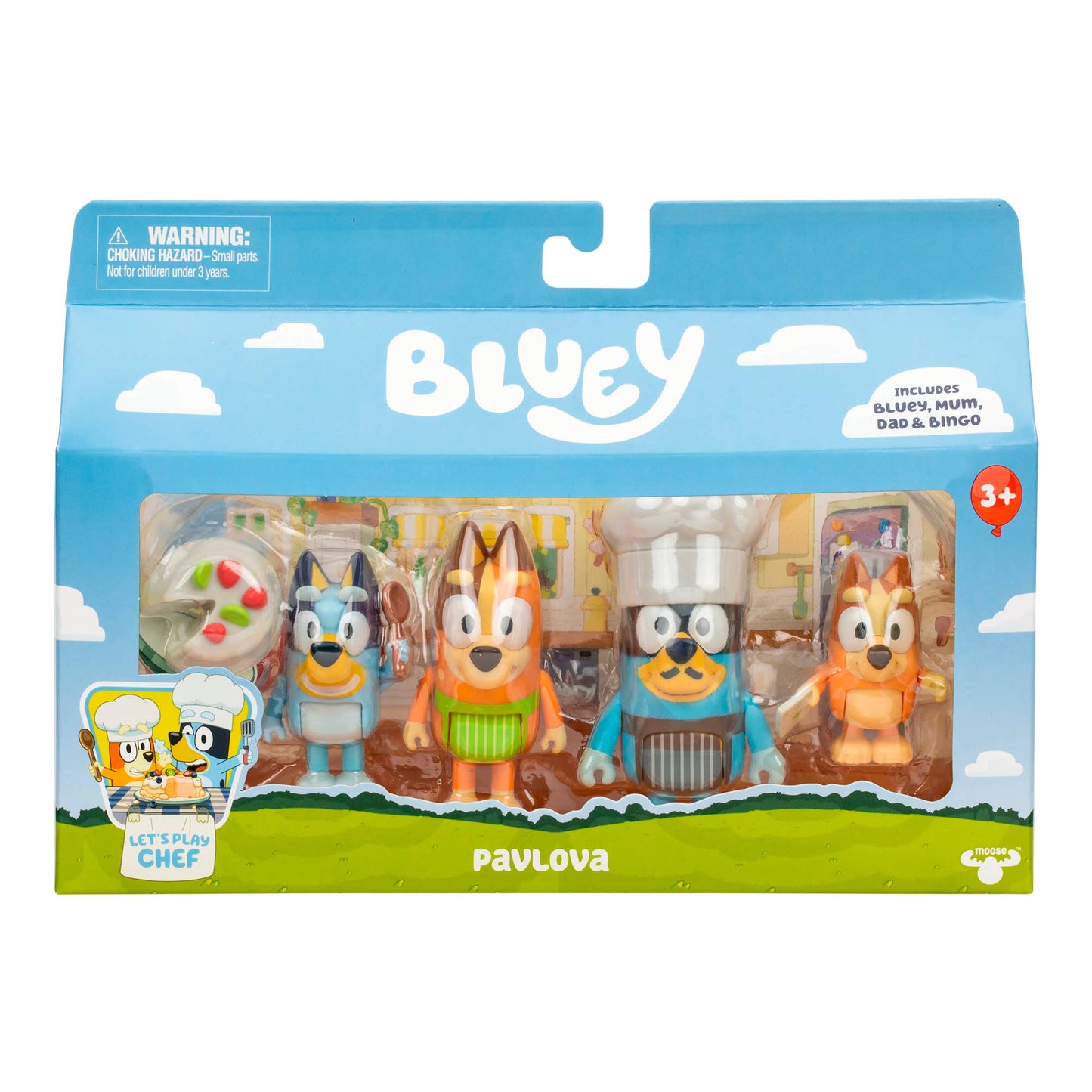 Moose Toys - Bluey Let’s Play Chef Pavlova 4-Pack Figure Set