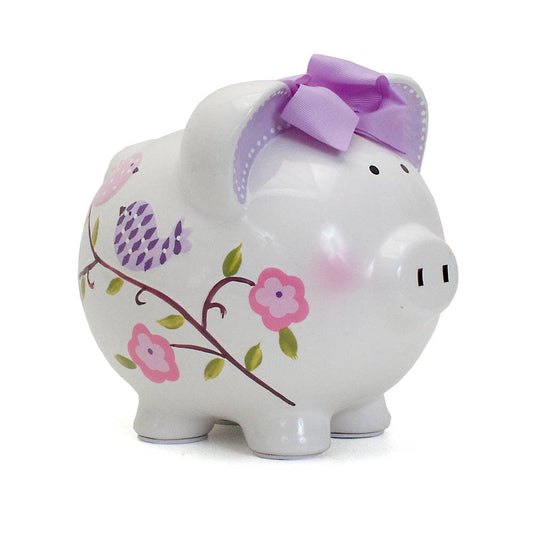 Handpainted Bird Piggy Bank