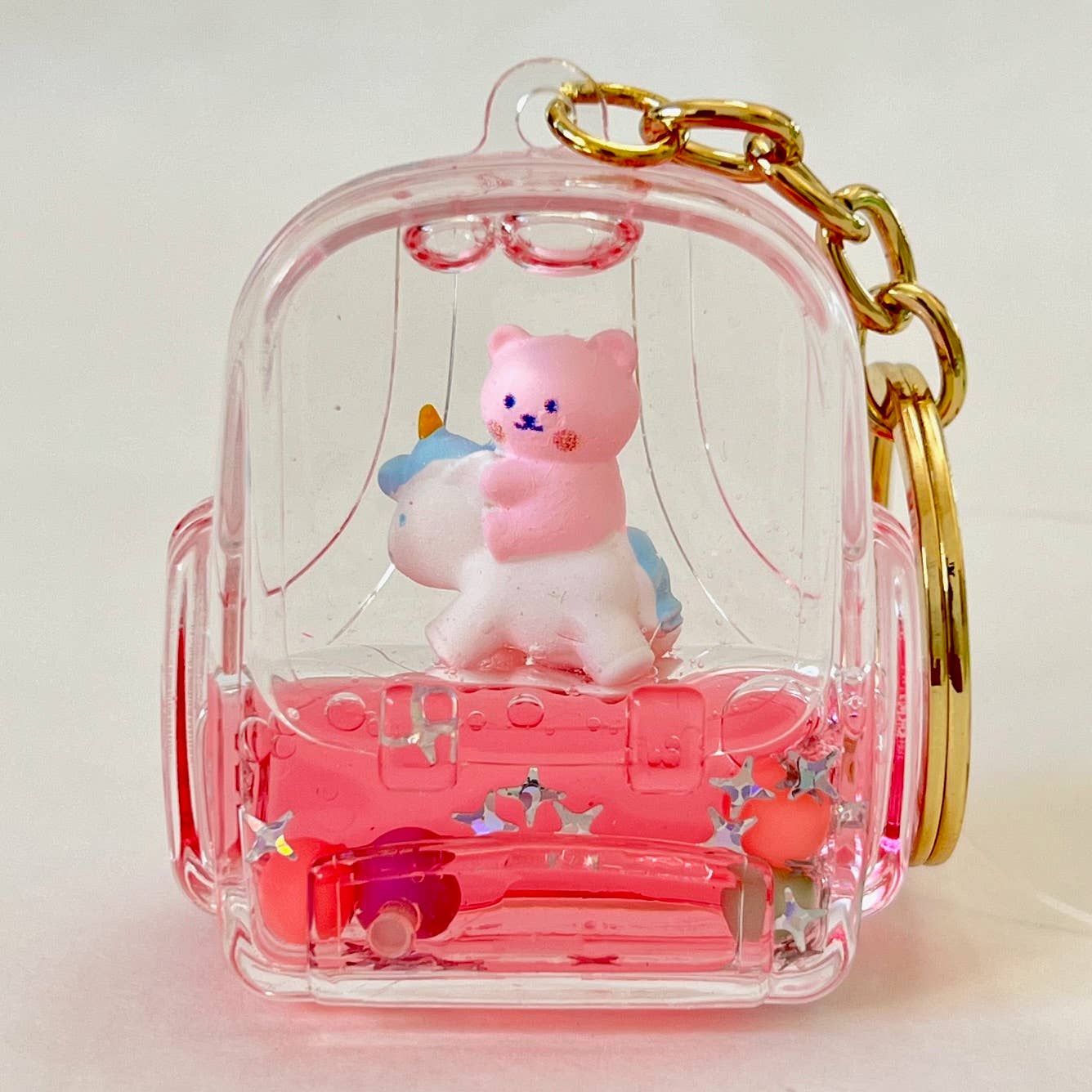 12137 BEAR UNICORN FLOATY KEY CHARM