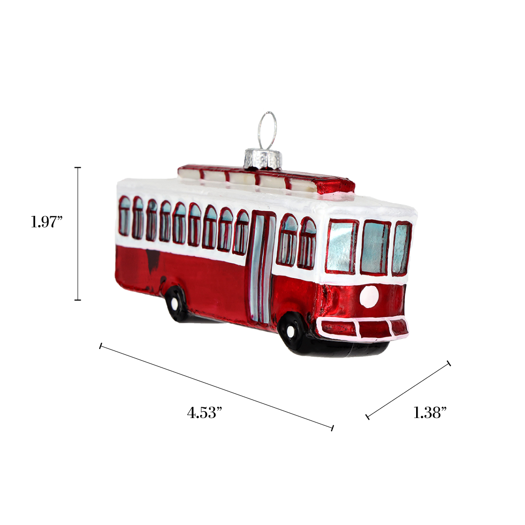 Trolly, Vintage Handmade Shiny Glass Holiday Ornament 2025