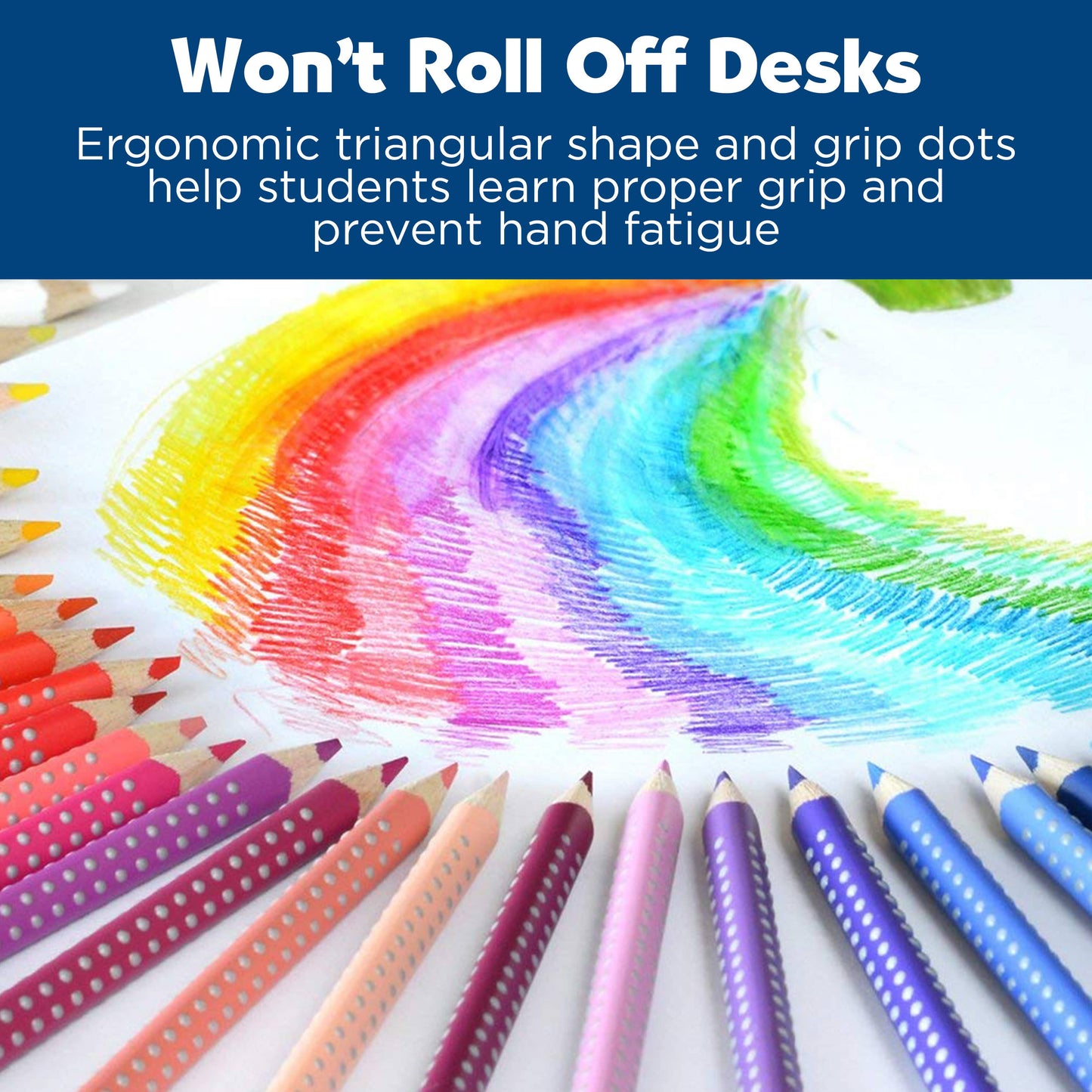 12 Grip Watercolor Pencils with Raised Grip - EcoPencils