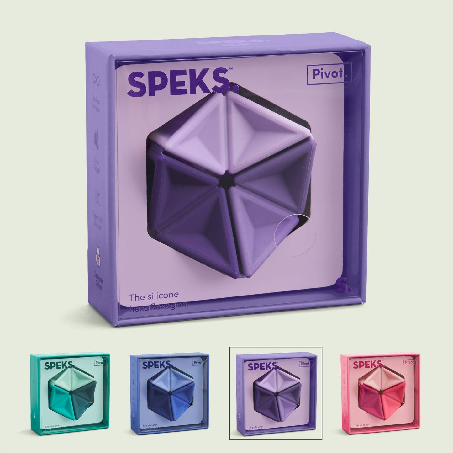 Pivot Silicone Flexagon Single Color Case Pack