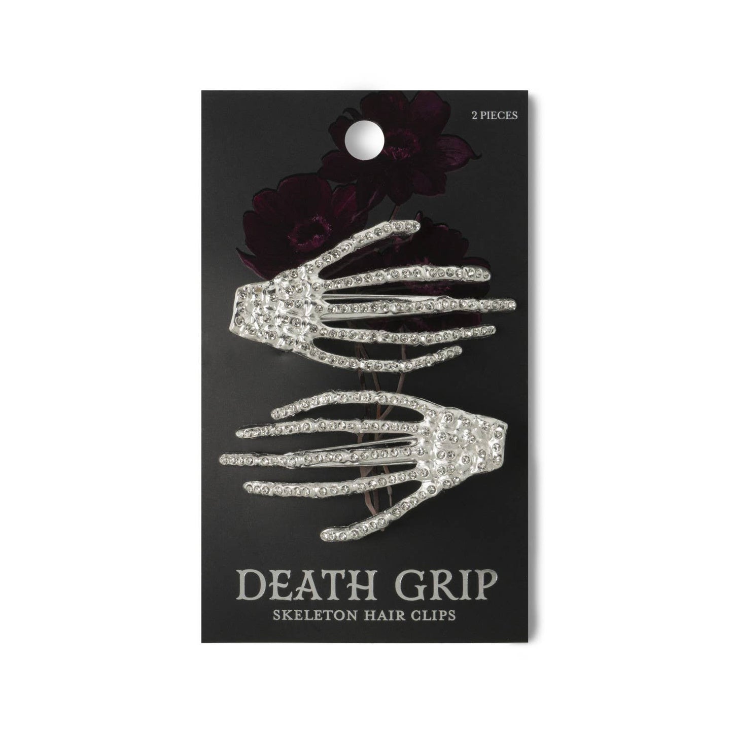 Death Grip Skeleton Hair Clips